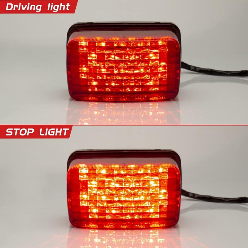 HAZAWA ATV LED Tail Light Taillight 5KM-8472C-10-00 Compatible with Yamaha Rhino Kodiak Grizzly Big Bear Bruin Wolverine Viking（Red lens#1） - Image 2